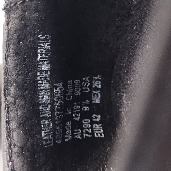 I ❤️ Comfort Black Leather Slip-on Loafers Detail Stitching Shoes Rubber Soles - Picture 12 of 14